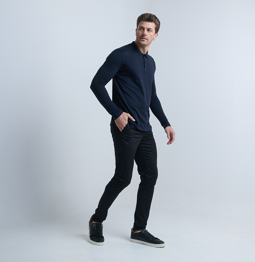 Camisa Polo Manga Longa