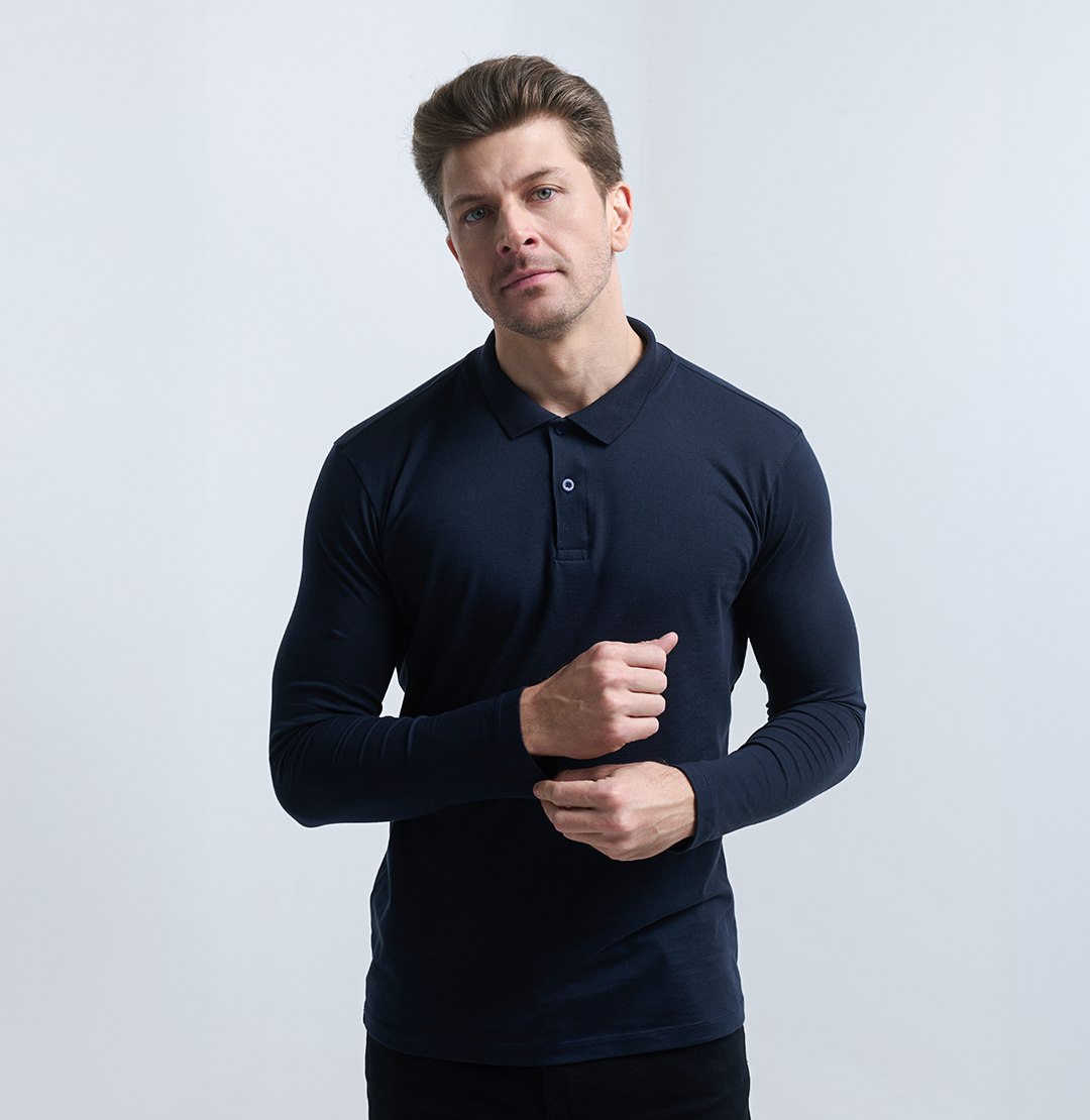 Camisa Polo Manga Longa