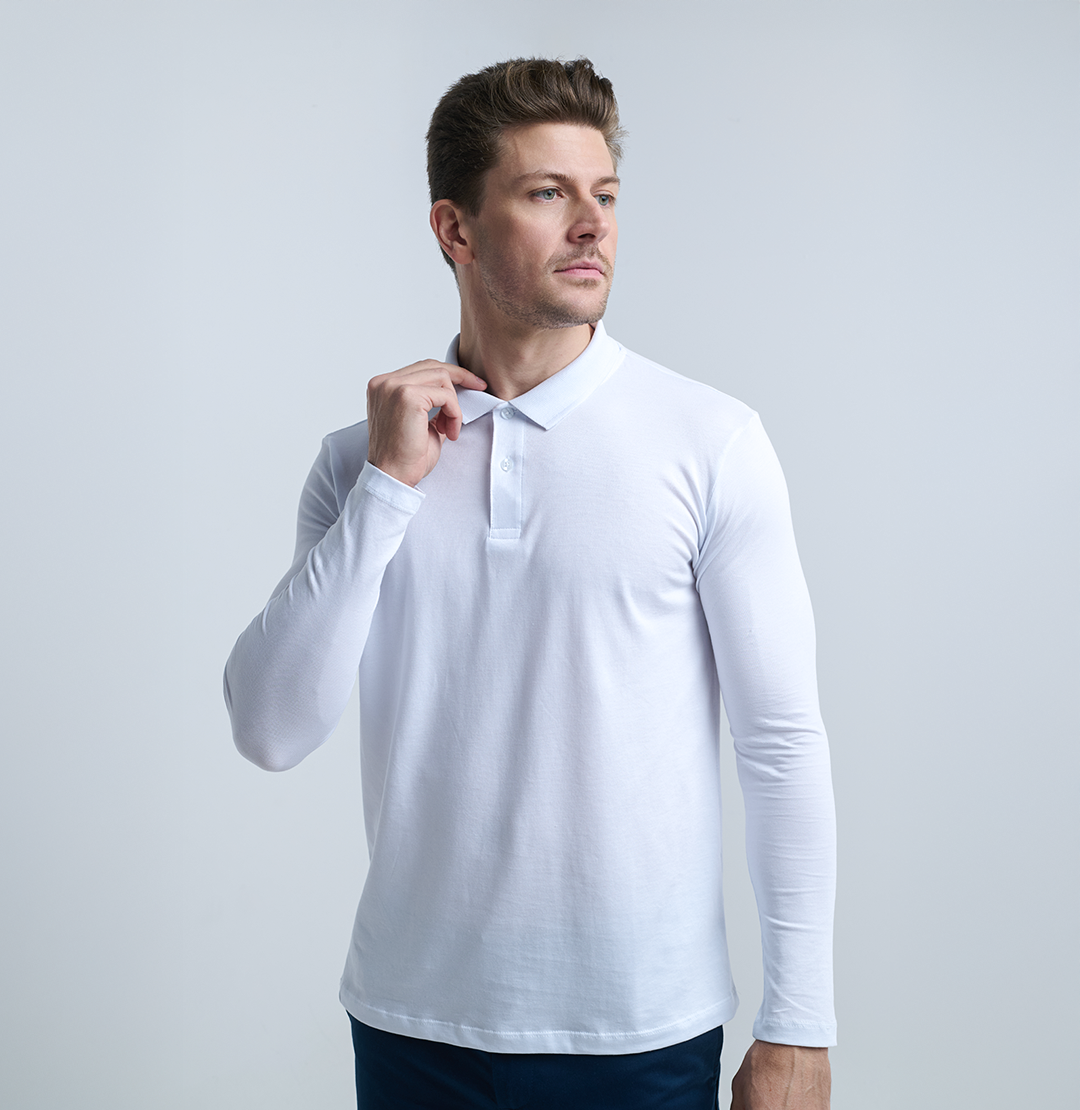 Camisa Polo Manga Longa